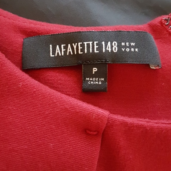 Lafayette 148 NY Red Sheath Dress - P - Picture 4 of 5